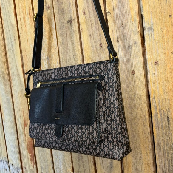 Fossil Canvas Coated Shoulder Bag - Picture 3 of 9